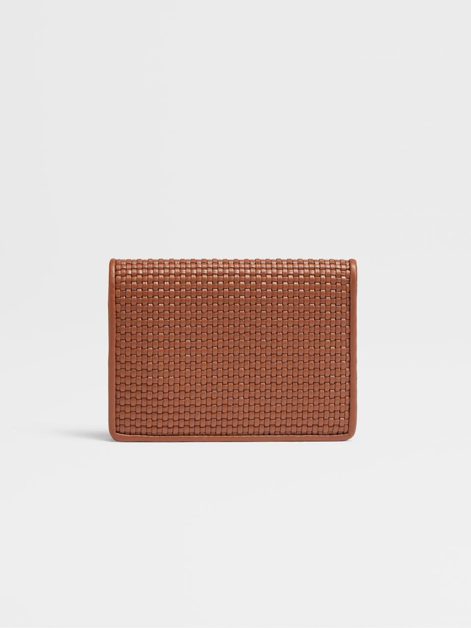 Vicuna PELLETESSUTA™ and Black Leather Mini Wallet